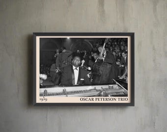 Oscar Peterson Trio Jazz Poster | Jazz Print | Concert Poster | Buy 3 get 15% off use code DALSTON3