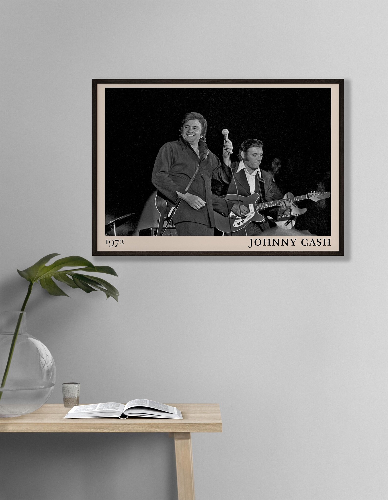 Johnny Cash Vintage Music Poster: Black and White Photography Print - Etsy