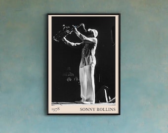 Sonny Rollins Poster | Framed Poster | Jazz Print | Cool Print | Buy 3 get 15% off use code DALSTON3