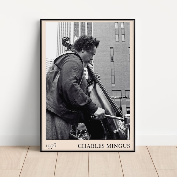 Charles Mingus Jazz Poster | Jazz Print | Concert Poster | Buy 3 get 15% off use code DALSTON3