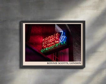 Ronnie Scotts Jazz Poster | Jazz Print | Concert Poster | Buy 3 get 15% off use code DALSTON3