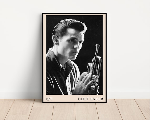 Chet Baker Jazz Poster Man Cave I Cool Poster - Etsy
