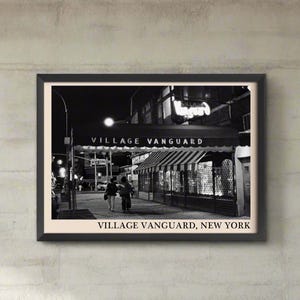 Village Vanguard Jazz Poster | Jazz Print | Concert Poster | Buy 3 get 15% off use code DALSTON3