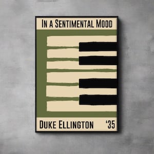 Póster de Duke Ellington / Arte mural musical / Impresión de jazz / Compra 3 y obtén un 15 % de descuento con el código DALSTON3