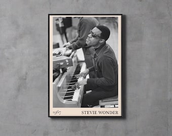 Stevie Wonder Poster | Vintage Poster | Music Print | Wall Art | Buy 3 get 15% off use code DALSTON3