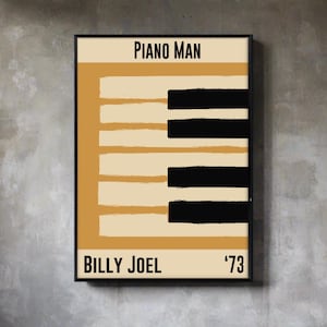 Billy Joel Poster | Music Wall Art | Music Print | Buy 3 get 15% off use code DALSTON3