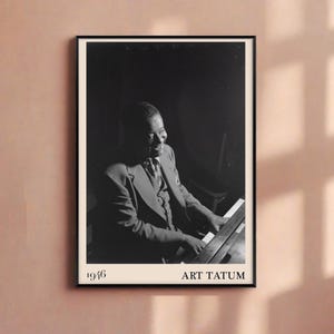 Póster de Art Tatum / Póster retro / Impresión musical / Impresión de jazz / Compra 3 y obtén un 15 % de descuento con el código DALSTON3