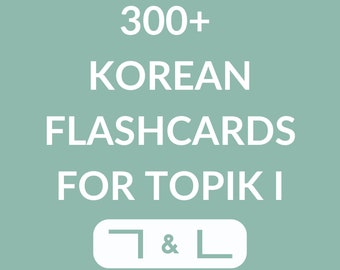 Korean Language Flashcards for TOPIK 1 Test, Printable Flashcards, Learn Korean with 300+ Cards