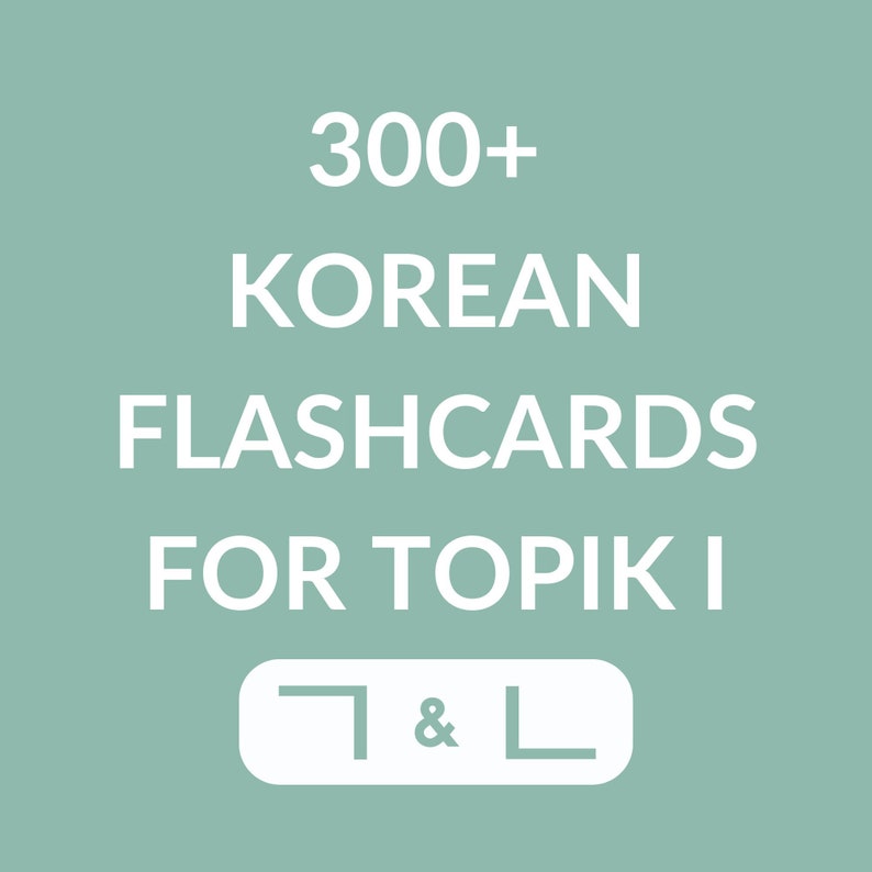 Korean Language Flashcards for TOPIK 1 Test, Printable Flashcards