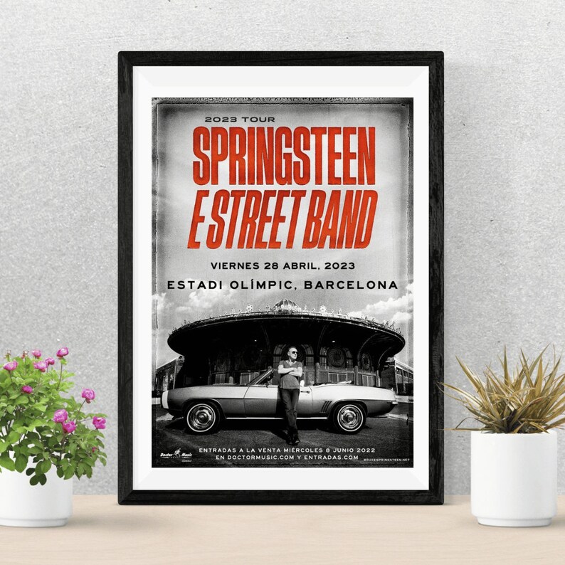 BRUCE SPRINGSTEEN POSTER Barcelona 2023 Concert Poster Bruce