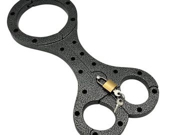 Gehamerd zilveraluminium nek tot polssteun, BDSM-boeien, gepoedercoate afwerking