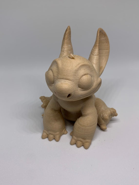 3d printed wooden Stitch also available in baby blue Matte pla, matte purple pla and matte grey pla
