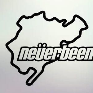 Neverbeen Vinyl sticker PORTOfrei Neüerbeen Racing Track Outline Sticker