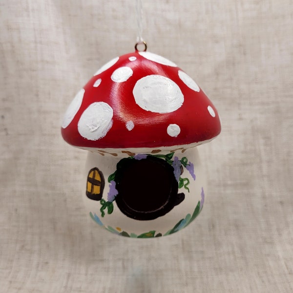 Forest Mushroom Miniature Birdhouse