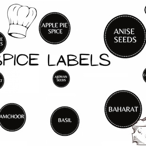 90 printable spice labels