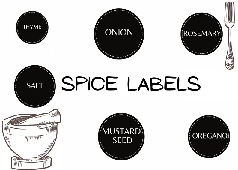 90 Printable Spice Labels Etsy