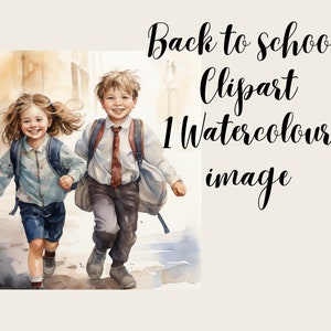 Back to school Clipart | Watercolor clipart | School Clipart | Ai generated Clipart | School graphics | download and print
