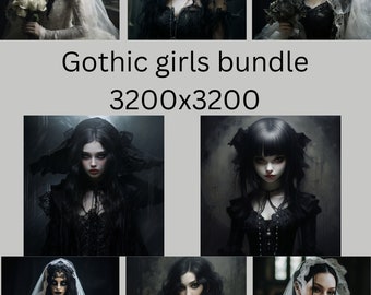 Gothic girl bundle, 3200x3200, Gothic images, goth girl, Dark Art, Gothic Beauty, Gothic Downloadable, Gothic inspiration, license free
