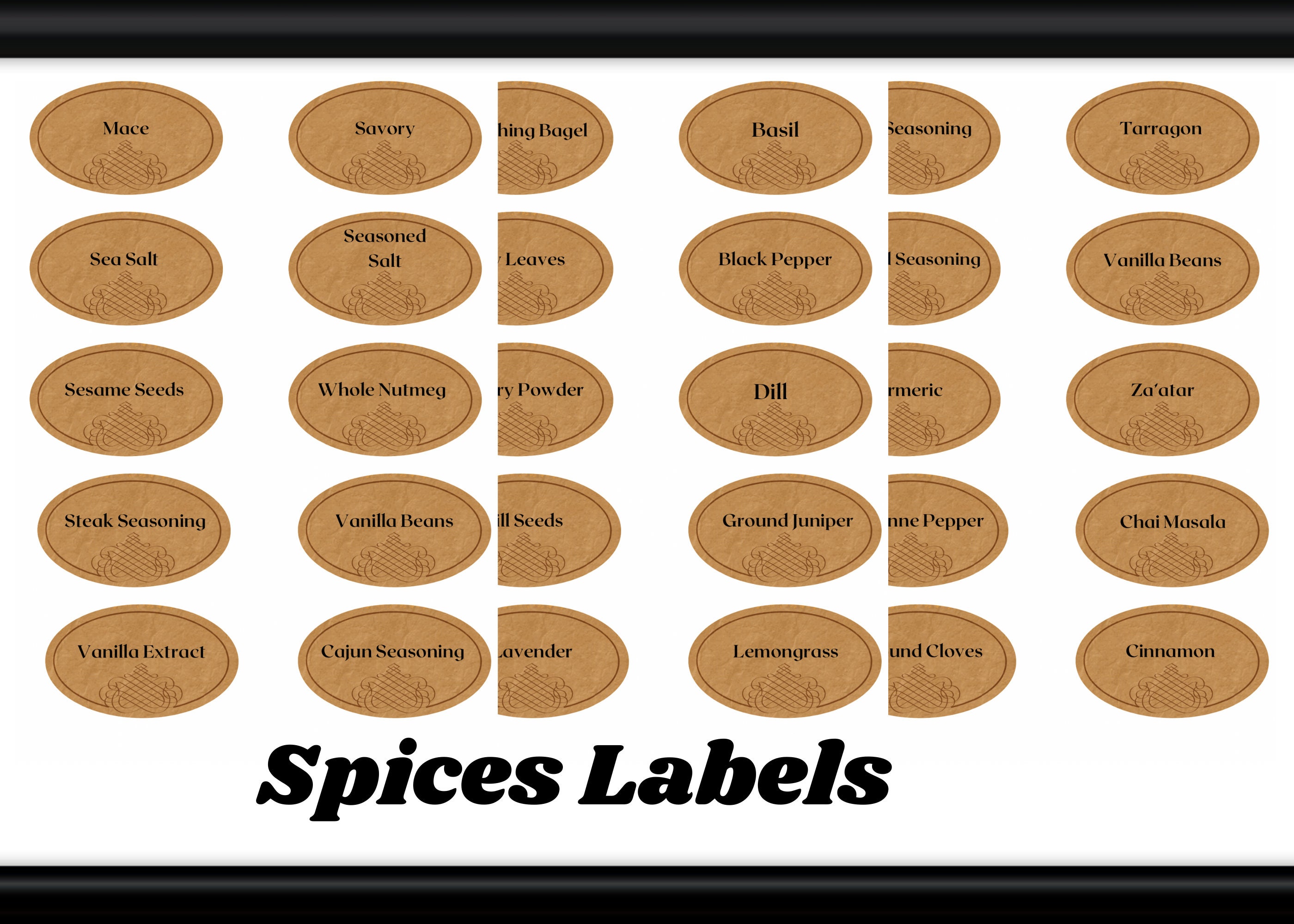 100 Printable Spices Labels Minimalist Spices Labels Aesthetic 100 Printable Spices Labels Minimalist Spices Labels Aesthetic