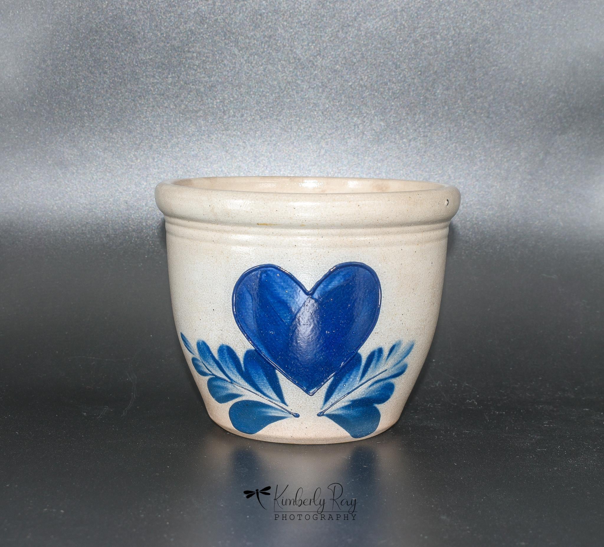 1993 Signed (david) Eldreth Pottery Salt Glazed Stoneware Crock W
