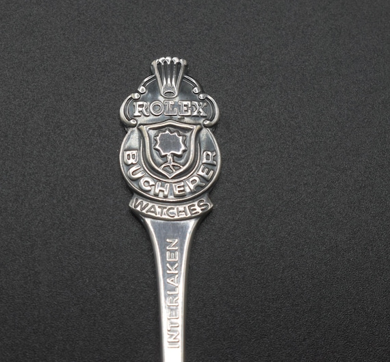C. 1970s Vintage ROLEX Watch Spoon Bucherer INTERLAKEN Switzerland