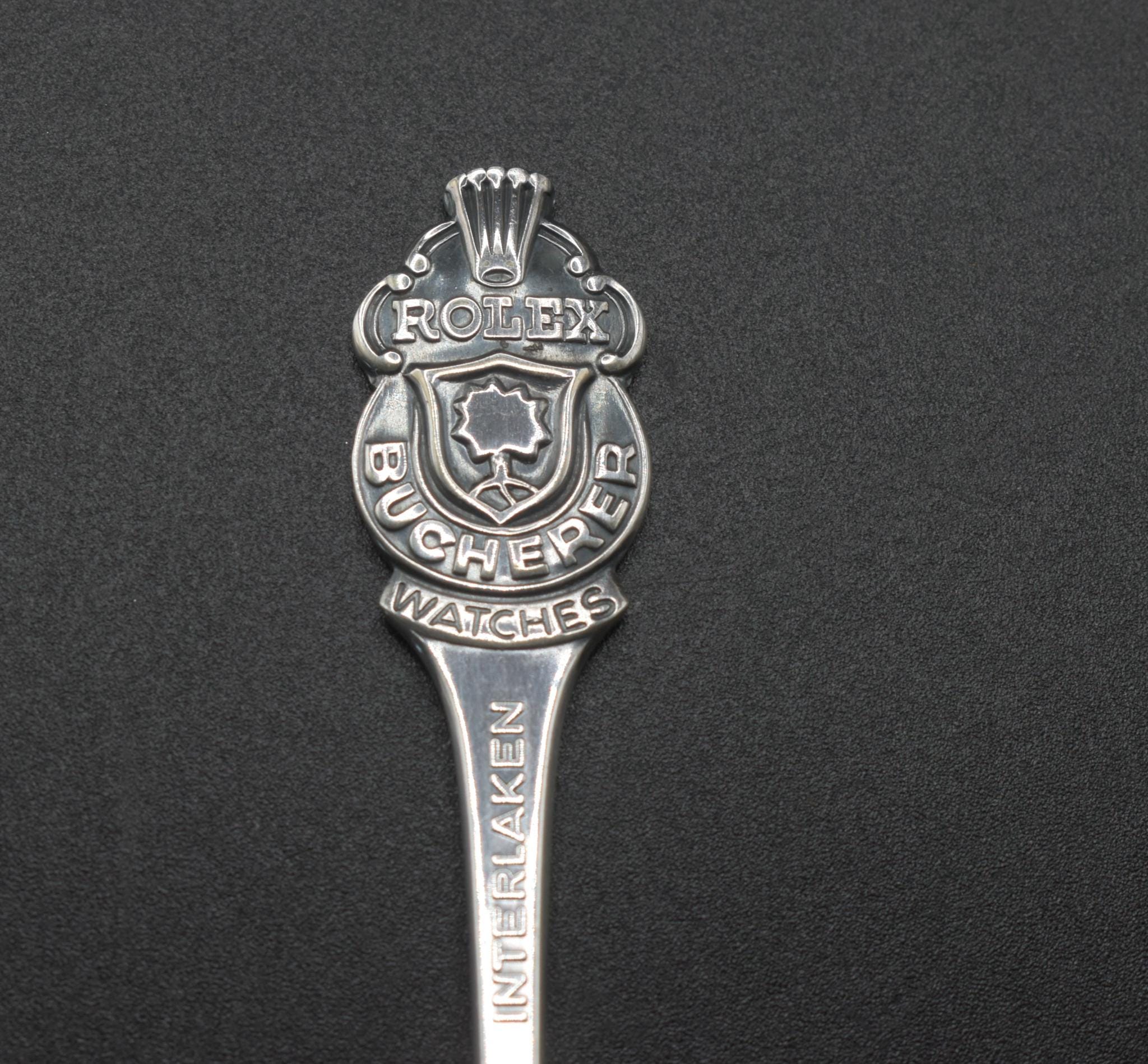 C. 1970s Vintage ROLEX Watch Spoon Bucherer INTERLAKEN Switzerland