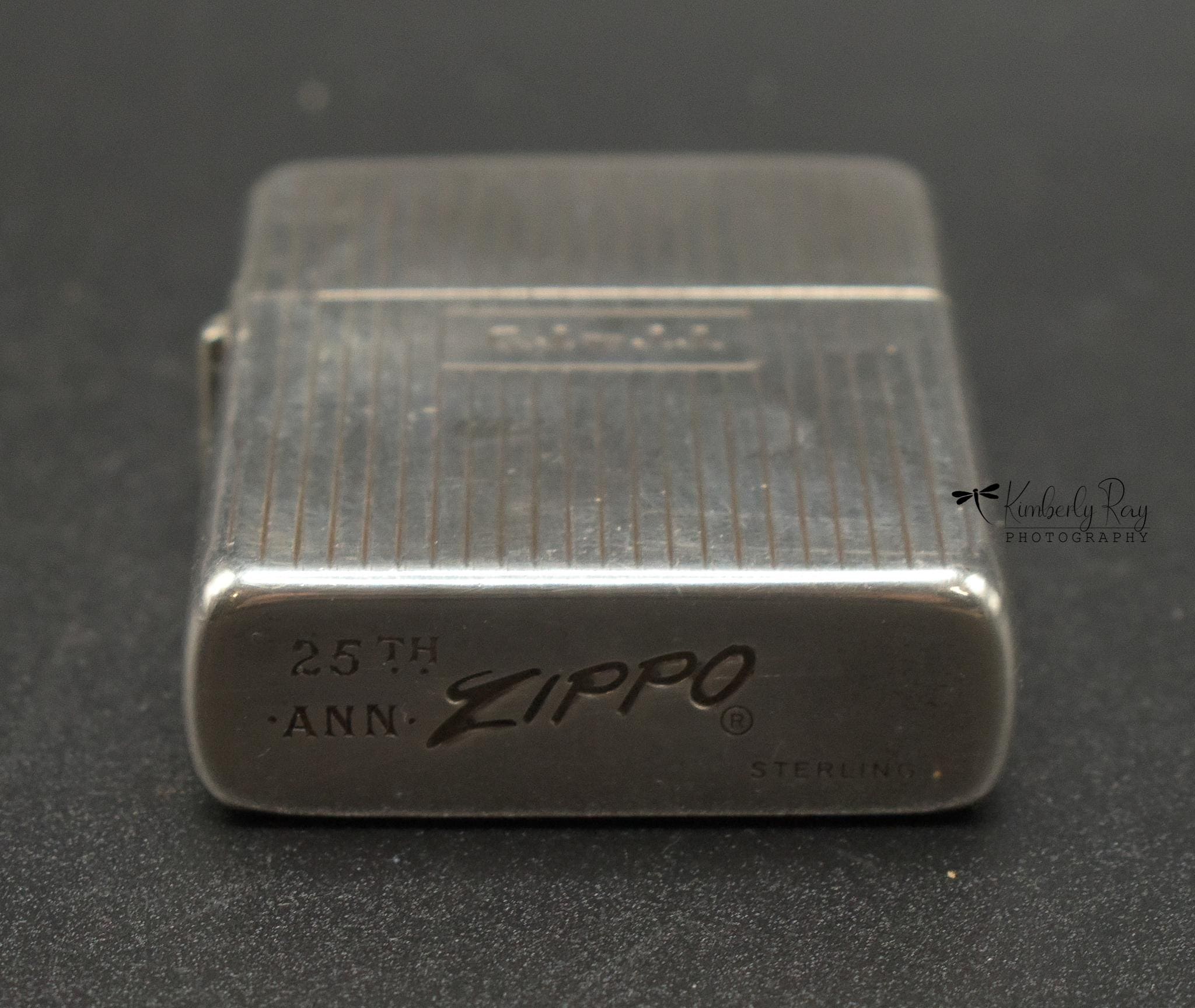 C. 1956 Sterling Silver ZIPPO Engine Turned Full Lighter W