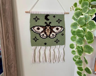 Macrame wall hanging moth wall decor