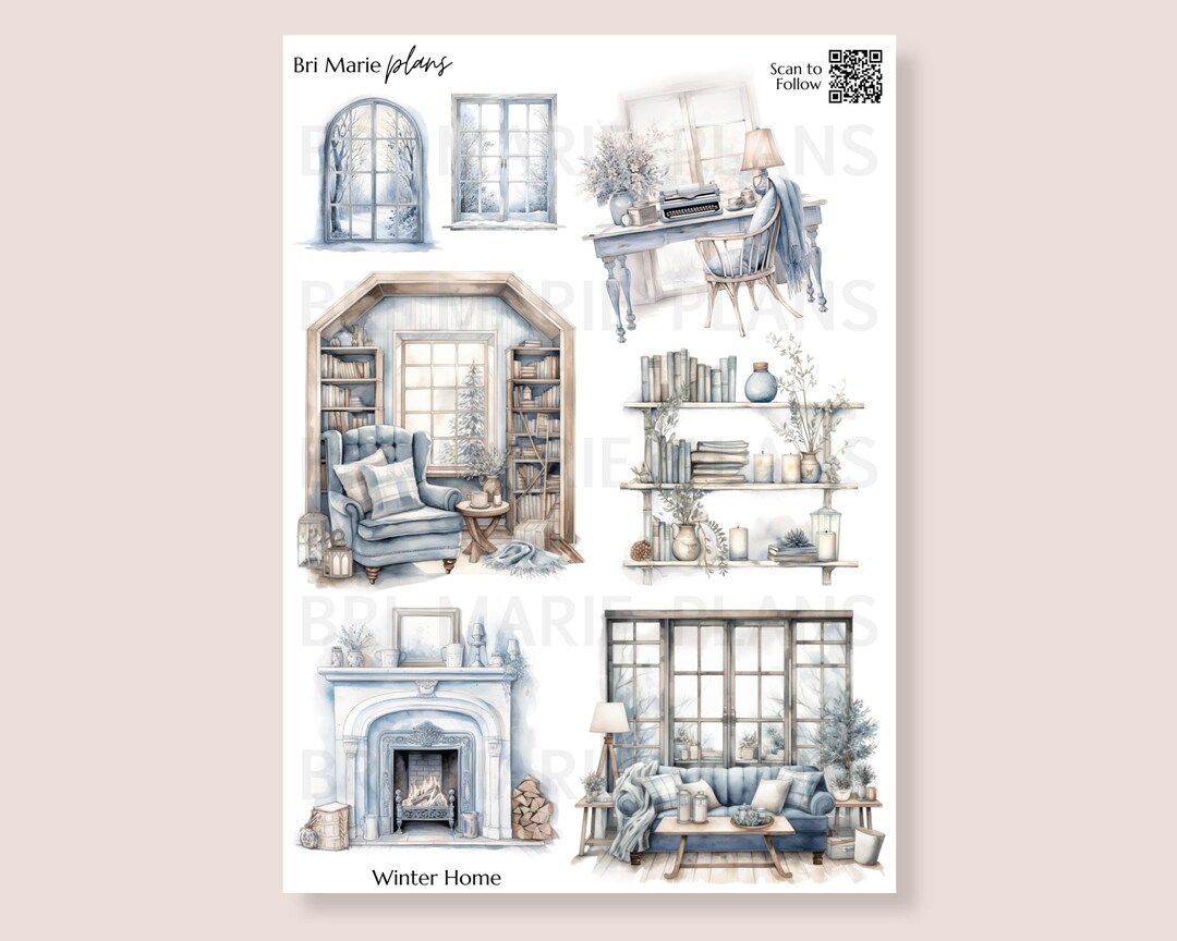Winter Home | Printable Planner Stickers - Etsy