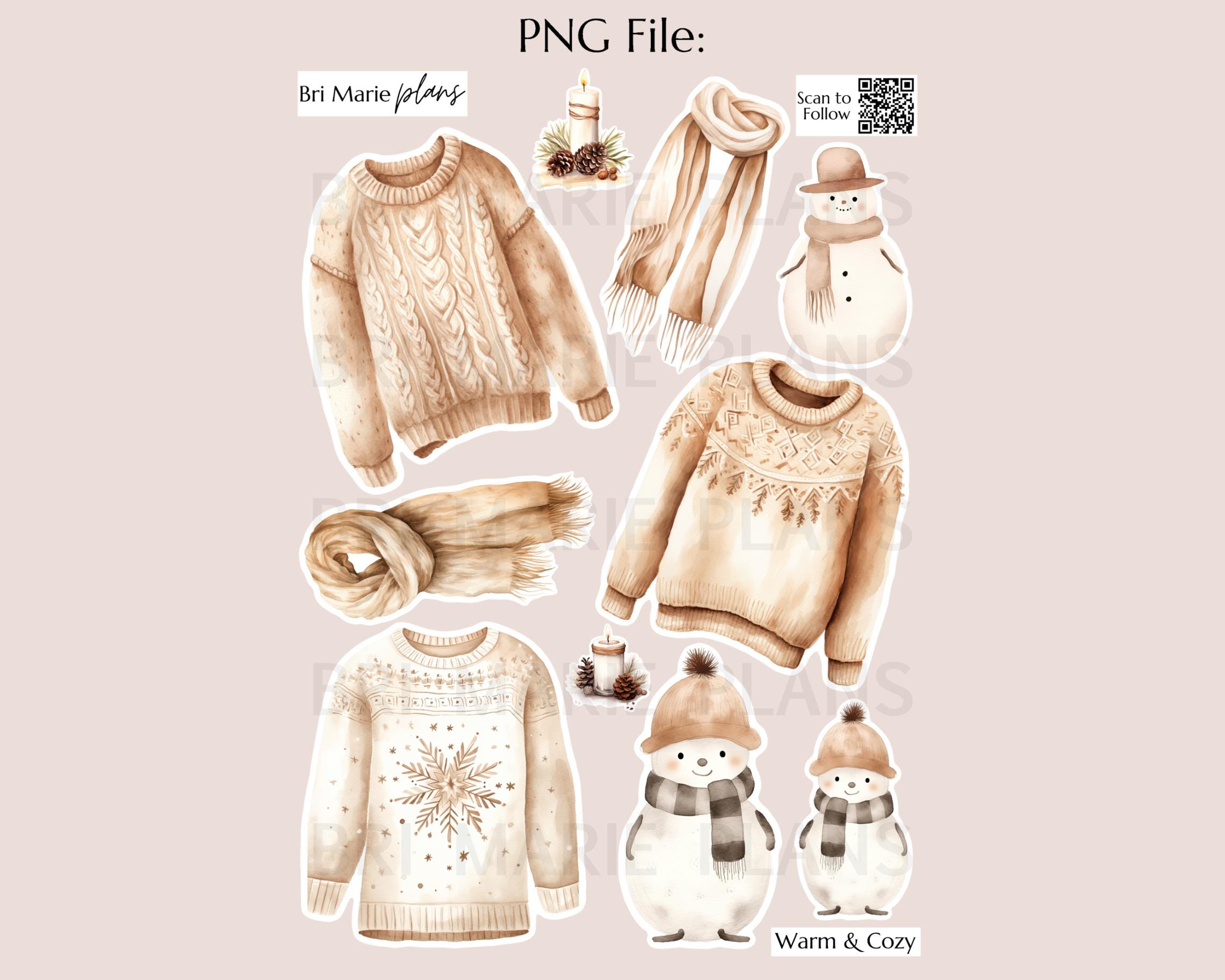 Warm & Cozy | Printable Planner Stickers - Etsy