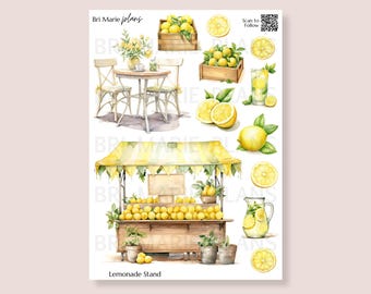 Limonadenständer | Druckbare Planer Sticker