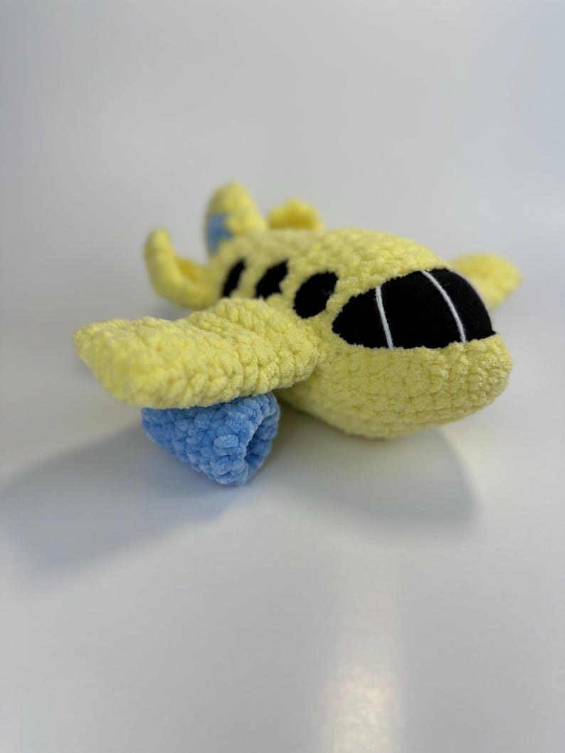 Crochet Airplane Pattern, Plushie Plane PDF, Cute Amigurumi Tutorial for Beginner, DIY Big Stuffed Baby Toy, Handmade Gift, Digital Download
