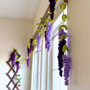 Crochet Hanging Wisteria Plant Pattern – Cute Office and Home Decor | Digital Download PDF | DIY Floral Wall Art | Handmade Gift Idea