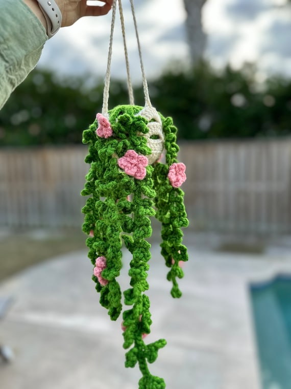 Crochet Hanging Plant, Handmade Boho Home Decor - Etsy