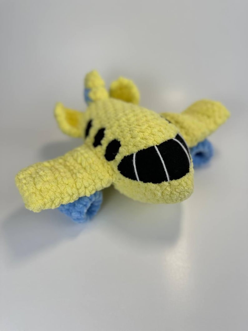Patrón de avión a crochet en PDF, tutorial de amigurumi de avión para principiantes imagen 11