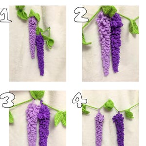 Crochet Hanging Wisteria Plant Pattern – Cute Office and Home Decor | Digital Download PDF | DIY Floral Wall Art | Handmade Gift Idea