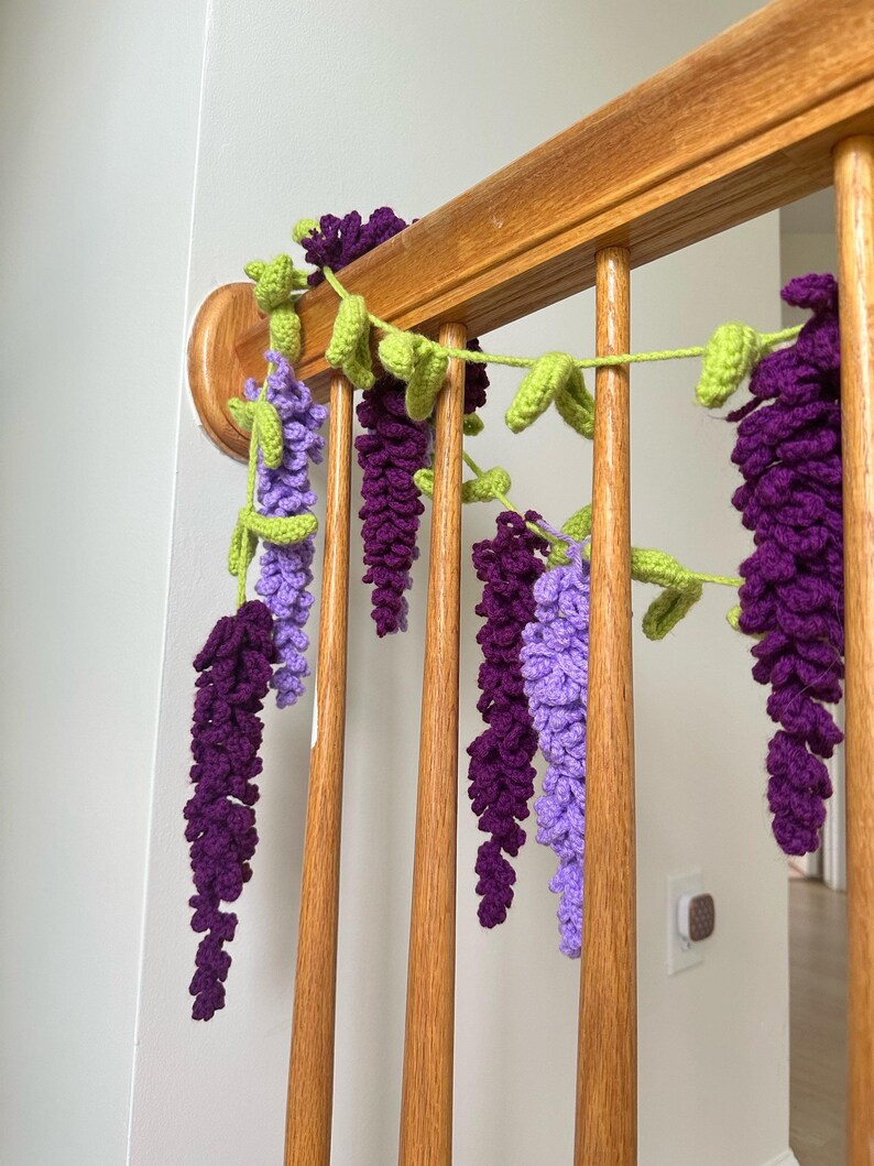 Crochet Hanging Wisteria Plant Pattern – Cute Office and Home Decor | Digital Download PDF | DIY Floral Wall Art | Handmade Gift Idea