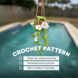 Crochet Hanging Plant Pattern, Amigurumi Wall Decor PDF, Boho Home Decor, Plant Lover Gift, Housewarming Digital Download