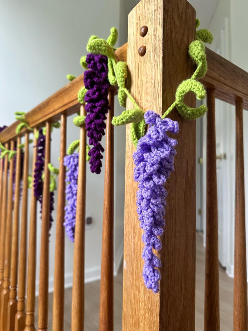 Crochet Hanging Wisteria Plant Pattern – Cute Office and Home Decor | Digital Download PDF | DIY Floral Wall Art | Handmade Gift Idea