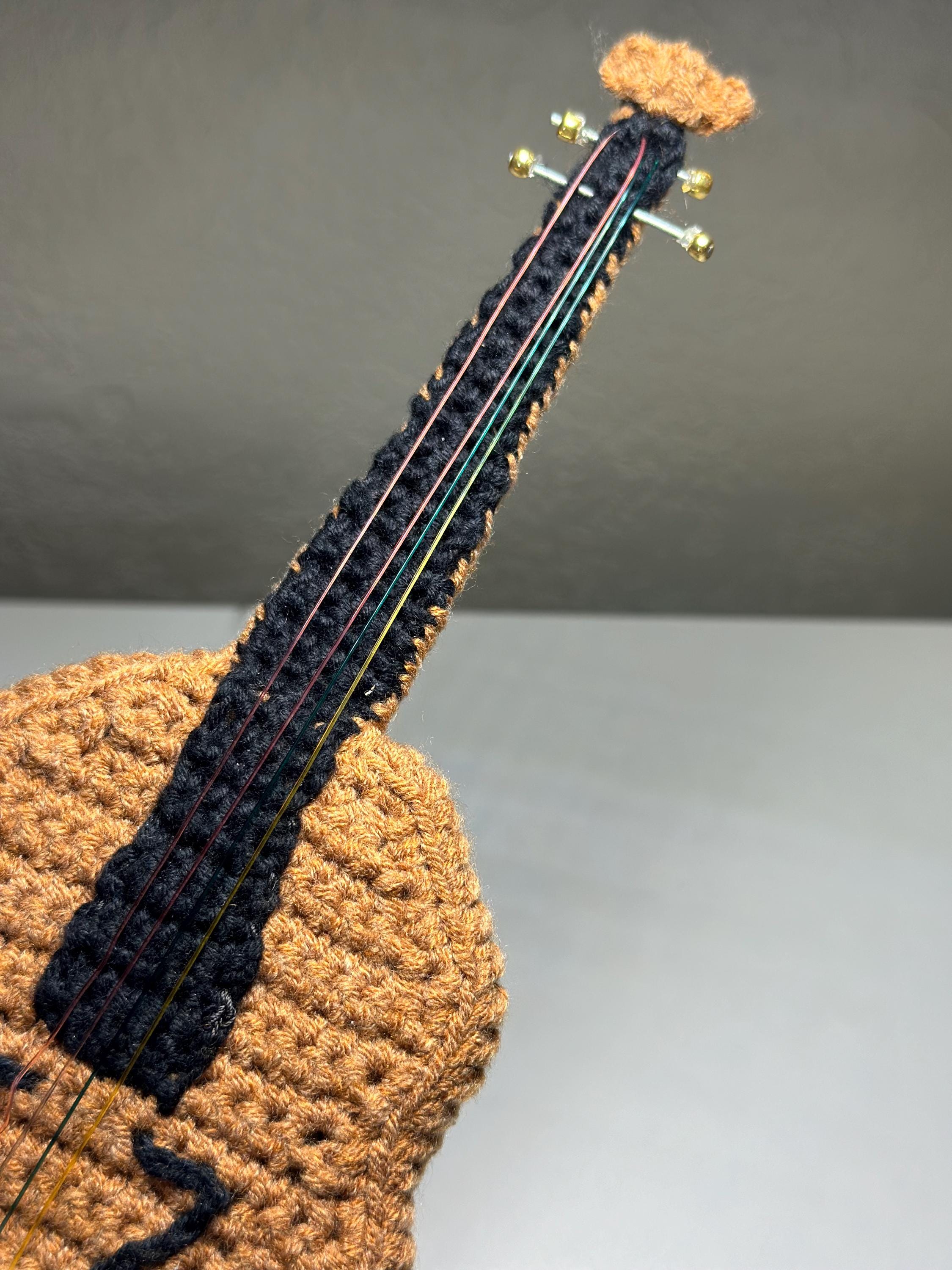Crocheted Instruments Music Mini Violin Crochet Toy, Plush Musical Instrument, Handmade Amigurumi ...
