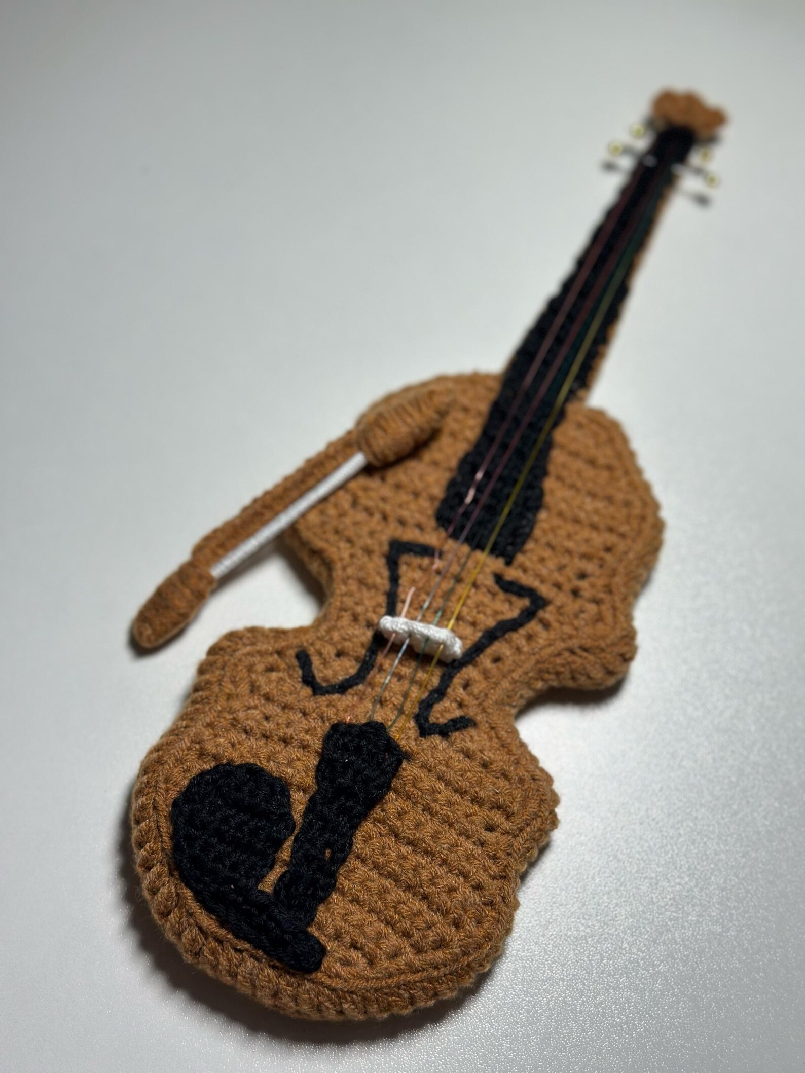 Crocheted Instruments Music Mini Violin Crochet Toy, Plush Musical Instrument, Handmade Amigurumi ...