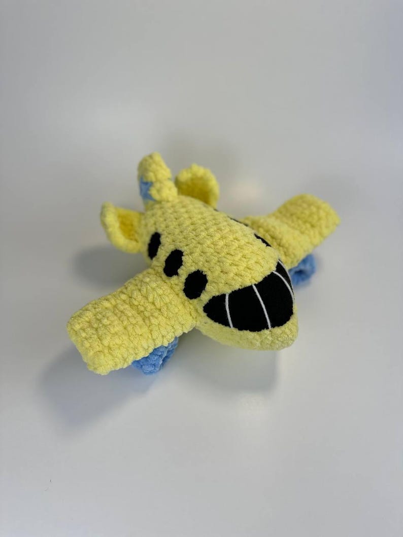 Patrón de avión a crochet en PDF, tutorial de amigurumi de avión para principiantes imagen 13