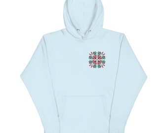 Bulgarian Folk Embroidery Pattern Print Unisex Hoodie