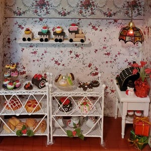 Bakery in a Bag! This &#39;Dollhouse&#39; is a CUSTOM ORDER Diorama - 1:12 Scale Miniature Roombox - It is a Handmade, Completed Shadowbox Bake Shop