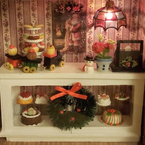 Weihnachtsbäckerei Diorama - 1:12 Miniature Puppenhaus Roombox - Diese handgemachte Bake Shop ist eine Komplette Schaukasten (kein DIY!)