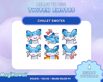 Palworld Chillet Emote configurado para streamers de Twitch, youtube, Discord, Palworld Twitch Emotes, Twitch Emotes Palworld, Chillet, Chillet Emote