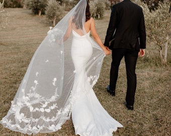 Lace Wedding Veil Luxury Lace Flower Veil 3d Pearl