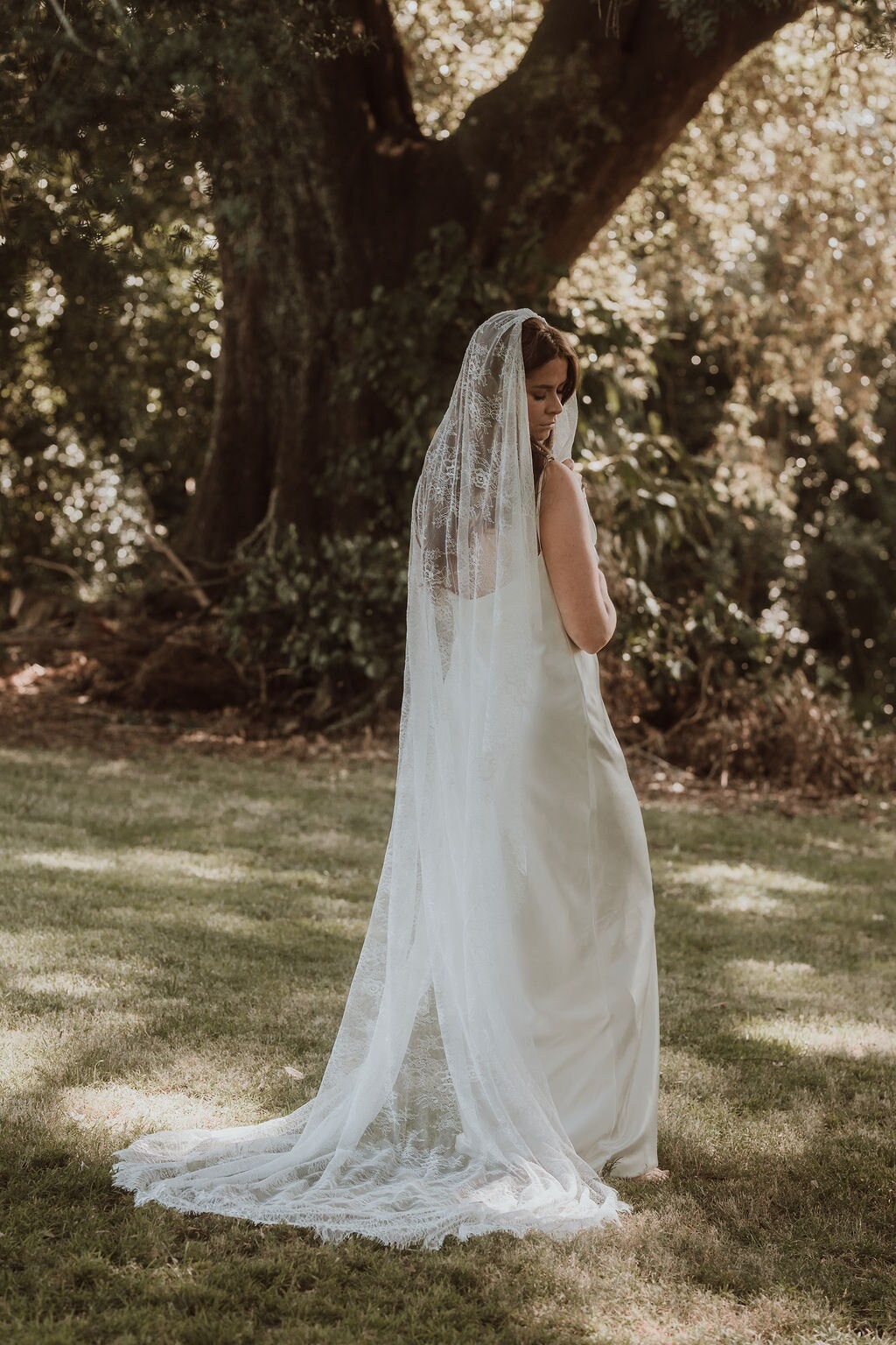 Chantilly Lace Veil Floral Lace Veil Antique Wedding Veil Lace Wedding Veil Chantilly Lace Cathedral Veil Mantilla Lace Veil Full Lace Veil