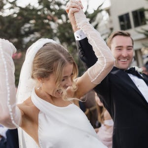 Pearl Wedding Gloves Pearl Bridal Gloves Pearl Sleeve Wedding Dress Sleeve Pearl Glove Fingerless Pearl Wedding Sleeve Custom Glove Pearls