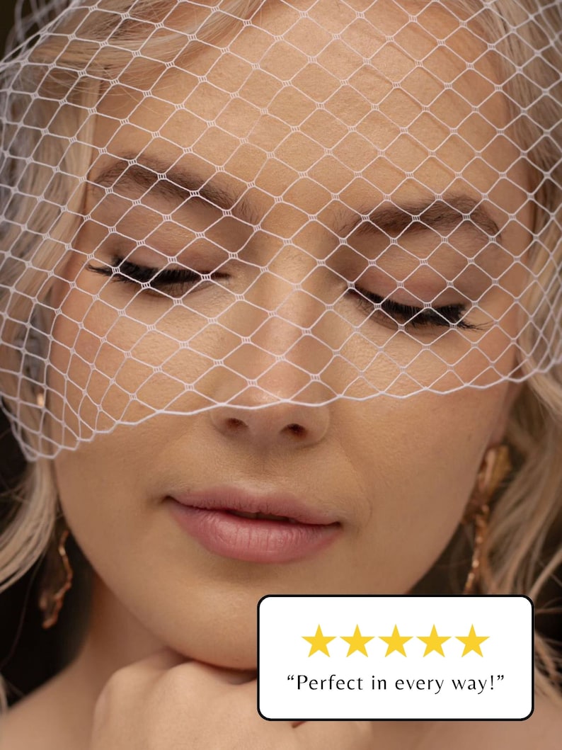 Birdcage Veil Ivory Short Veil Net Fascinator Bridal Harriett Falvey Veil Short Bird Cage Veil Small Wedding Veil White Net Veil Voilette